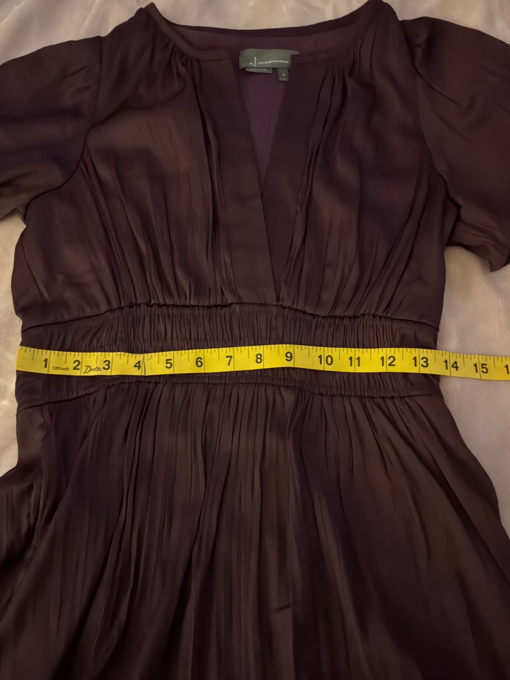 Anthropologie Women's Purple Tiered Maxi Dress with Smocked Waist - Picture 8 of 11